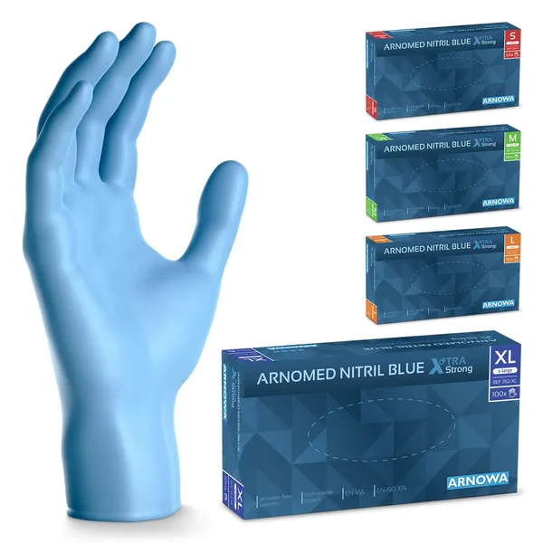 ARNOMED Heavy-Duty nitrile gloves 50% thicker size XL pack 100