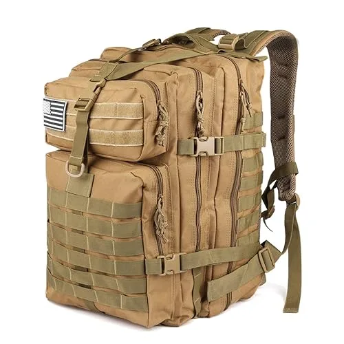 ROARING FIRE Tactical Backpack, Expandable Molle Backpack for The Outdoor, Hiking, 3 Day Pack, Bug Out Bag,